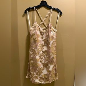 NEW Soieblu gold sequin party dress - size small